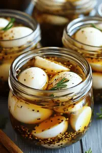 Spicy pickled eggs