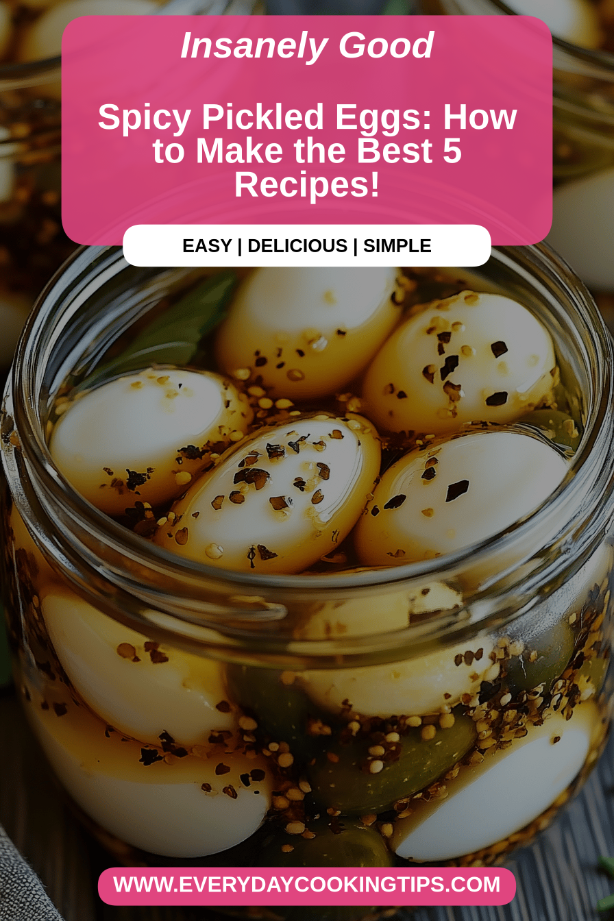 Spicy pickled eggs final dish beautifully presented and ready to serve