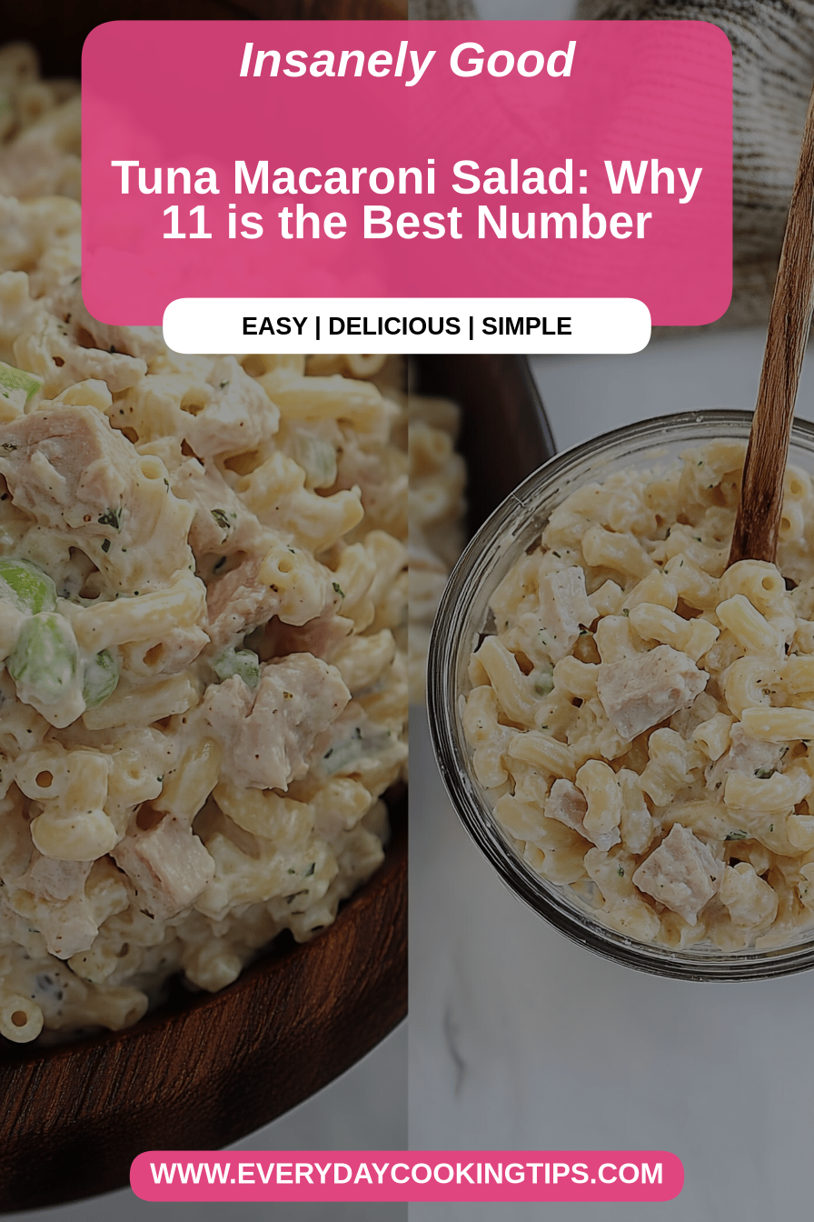 Tuna Macaroni Salad final dish beautifully presented and ready to serve