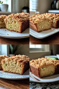 Zucchini bread streusel
