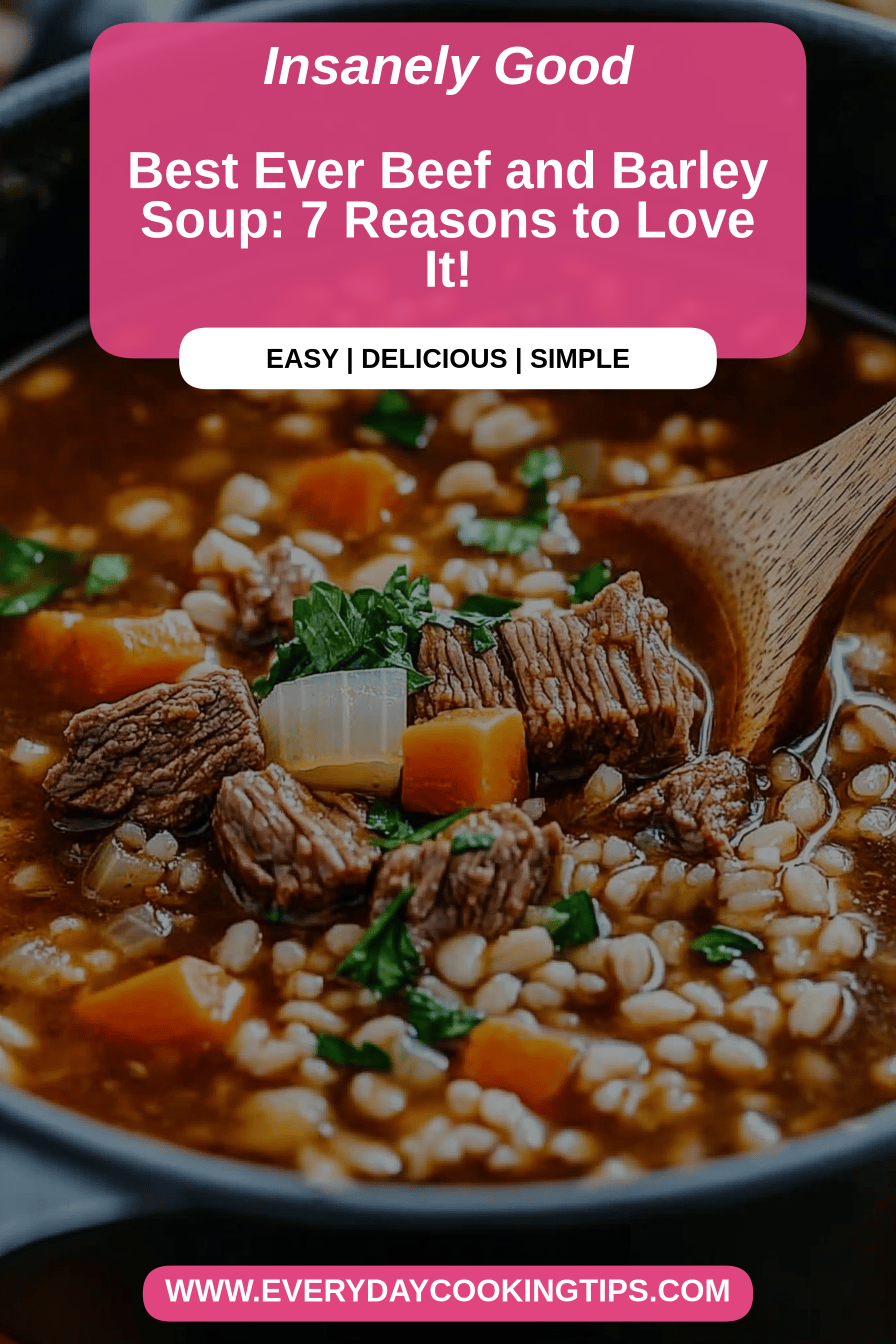 beef barley soup final dish beautifully presented and ready to serve