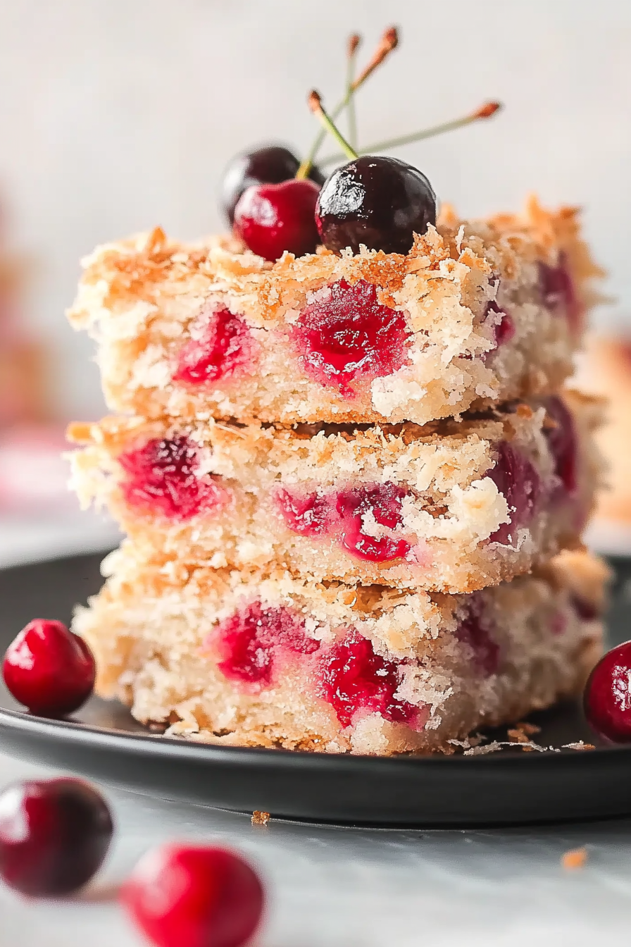 cherry coconut bars