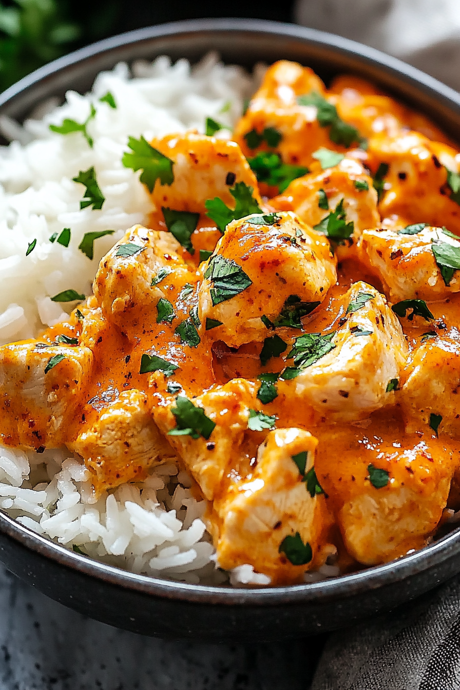 coconut chicken rice bowl