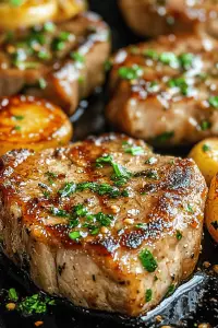 garlic butter pork chops