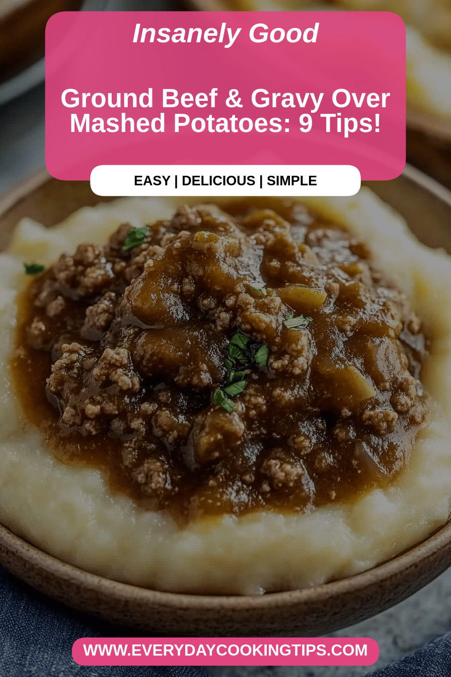 ground beef and gravy final dish beautifully presented and ready to serve