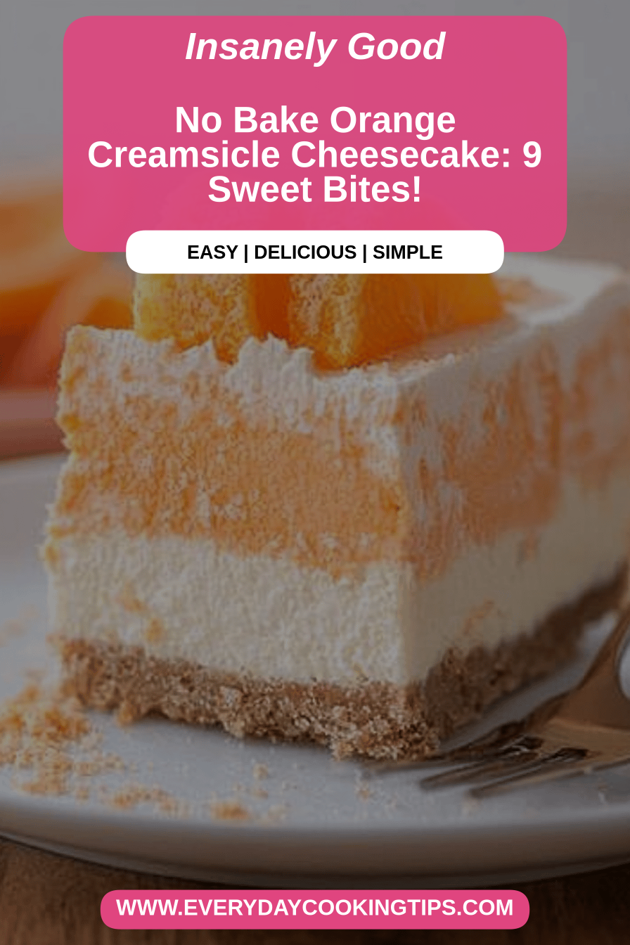 orange creamsicle cheesecake final dish beautifully presented and ready to serve