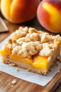 peach crumb bars