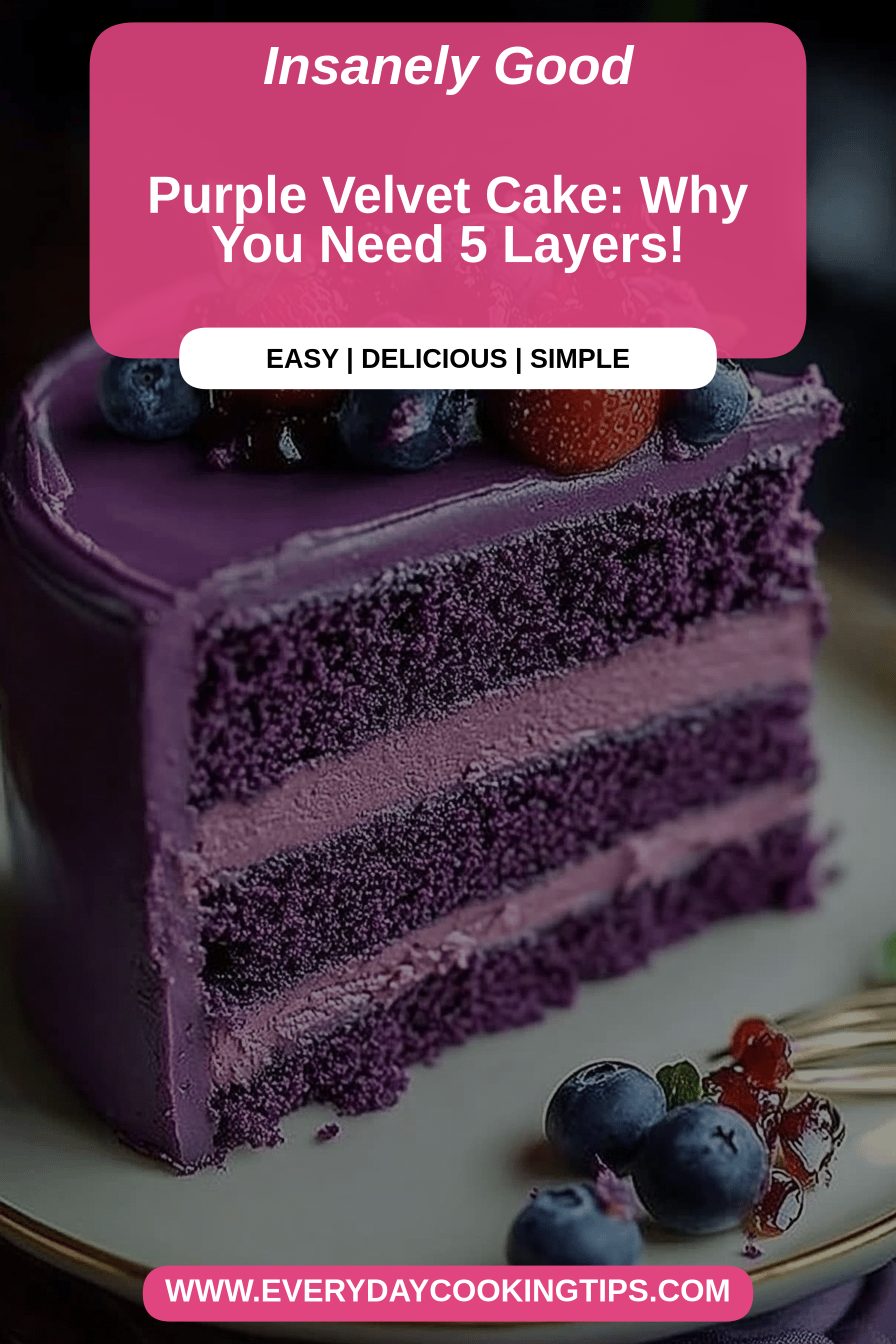 purple velvet cake final dish beautifully presented and ready to serve