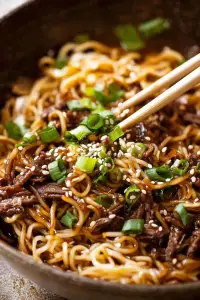 Asian beef noodles