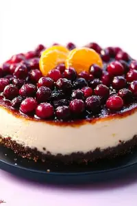 Cranberry Orange Cheesecake
