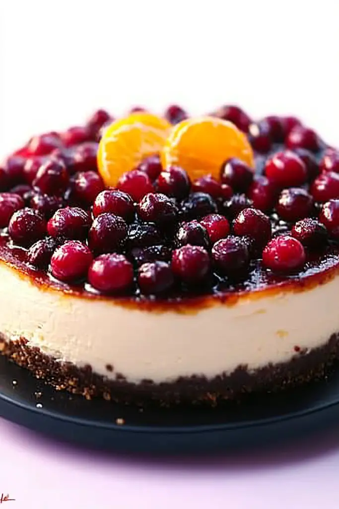 Cranberry Orange Cheesecake