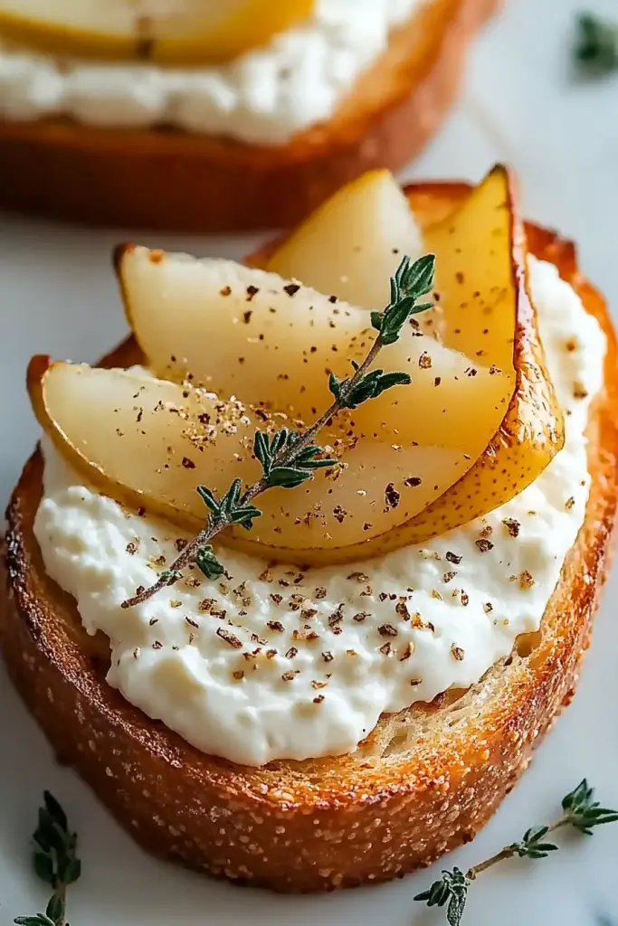 Gourmet Ricotta Pear Toast