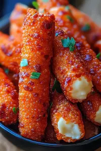 Hot Cheeto Mozzarella Sticks