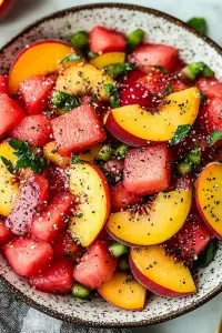 Peach Watermelon Salad