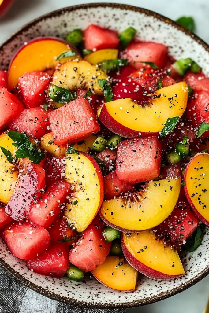 Peach Watermelon Salad