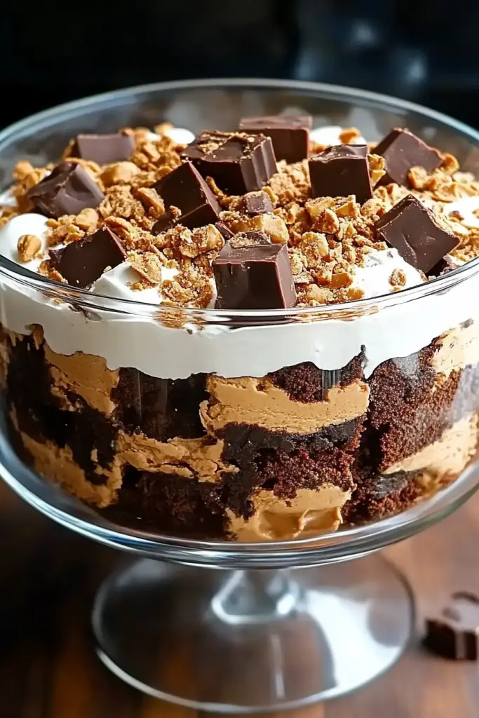 Peanut Butter Cup Brownie Trifle
