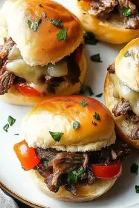 Philly Cheesesteak Sliders