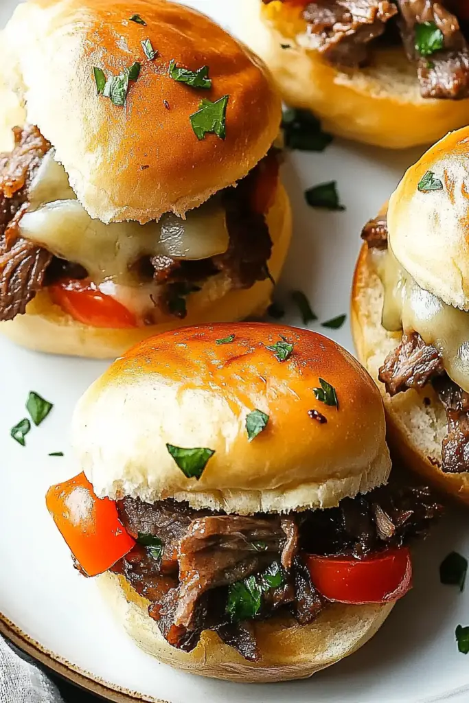 Philly Cheesesteak Sliders