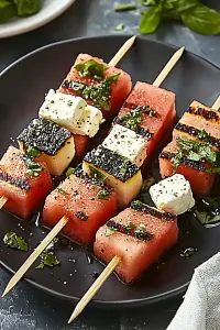 Watermelon Feta Skewers