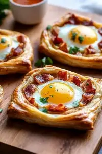bacon and egg galettes