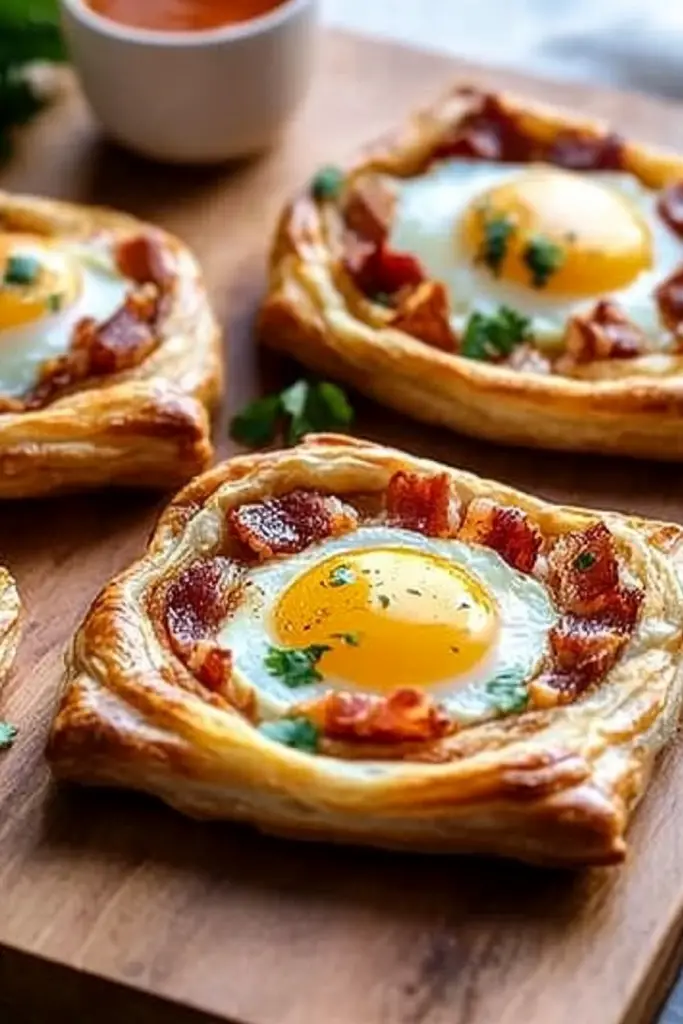bacon and egg galettes