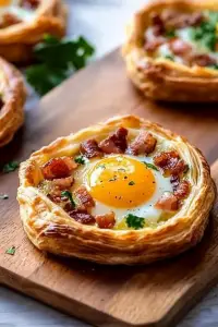 bacon and egg galettes