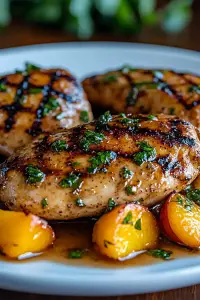 grilled chicken peach