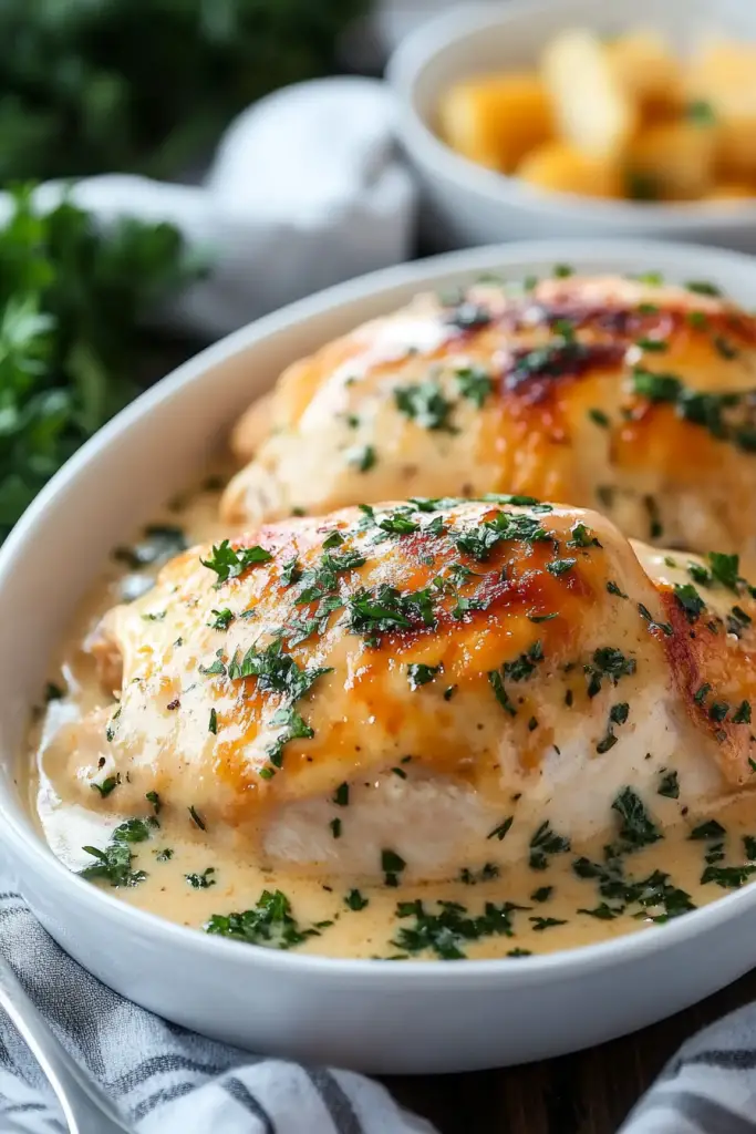 smothered sour cream chicken
