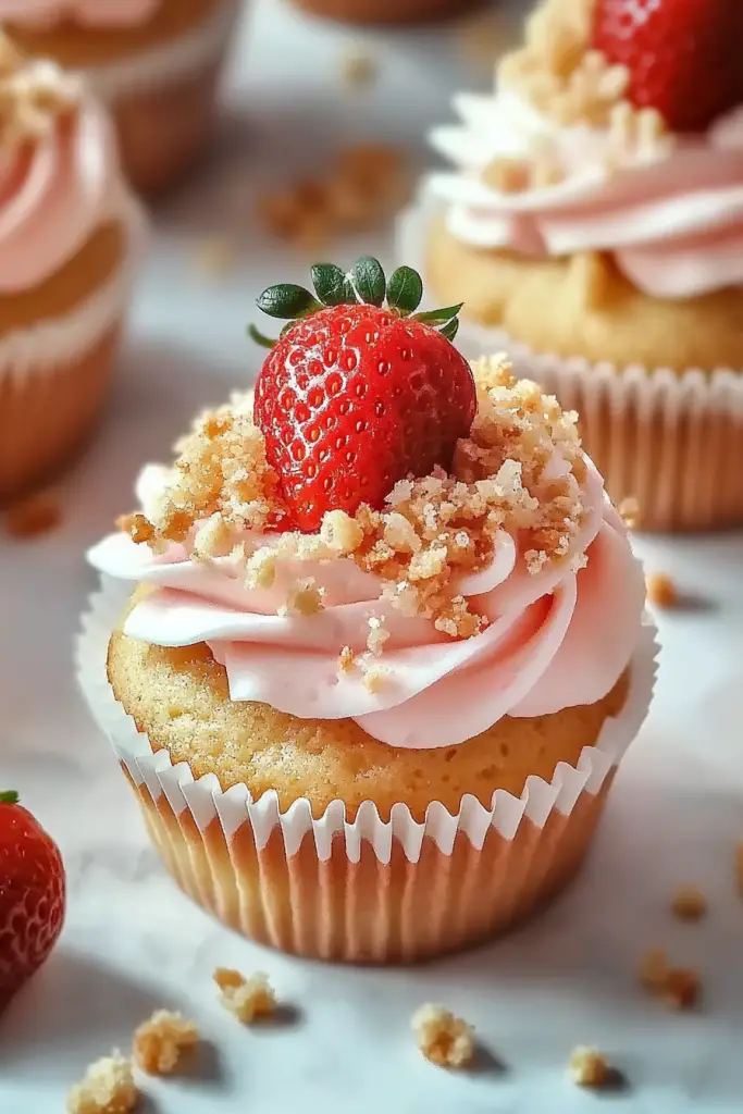 strawberry crunch cupcakes