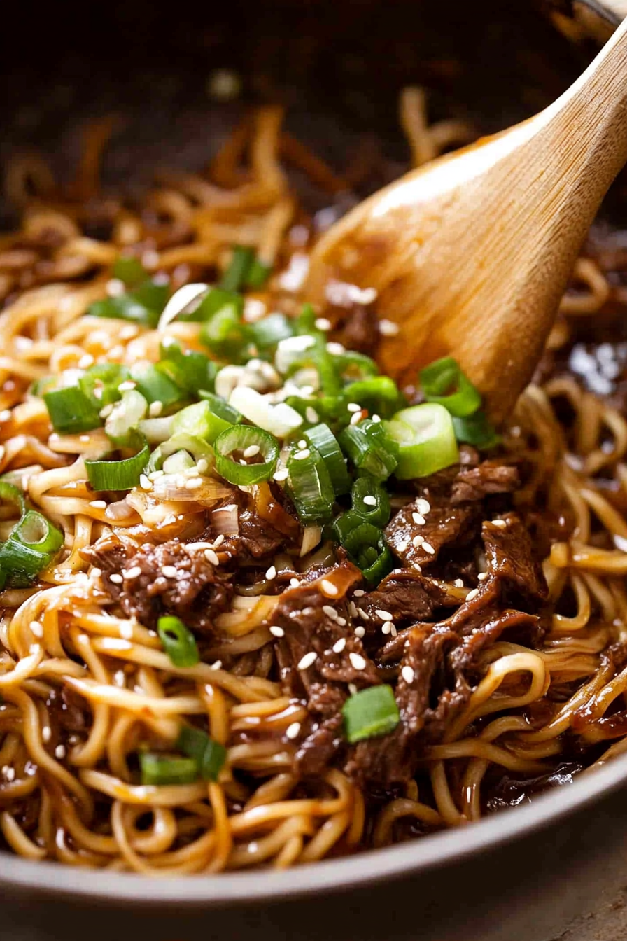 Asian beef noodles