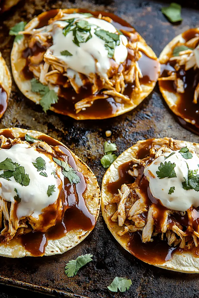 BBQ Chicken Tostadas