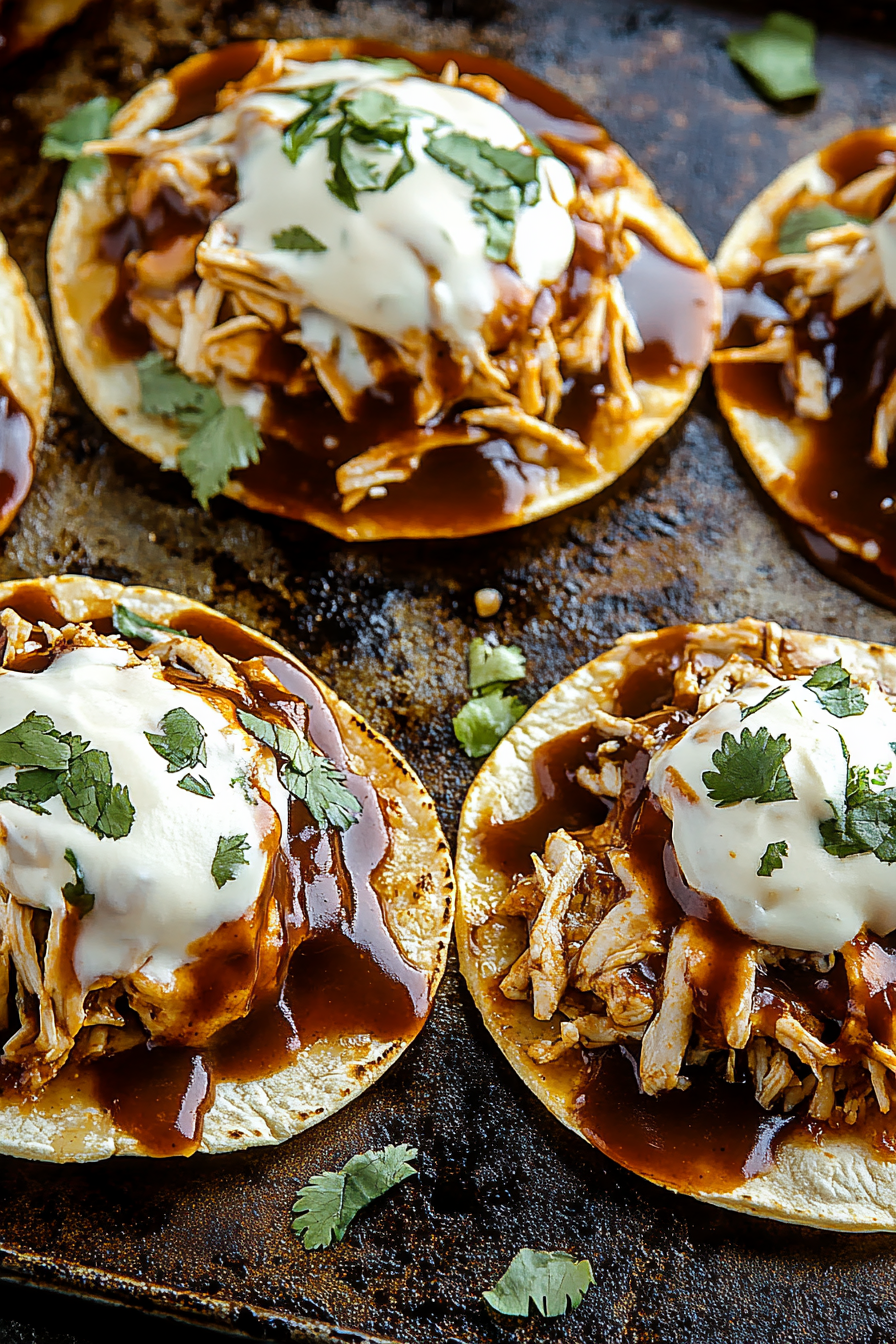 BBQ Chicken Tostadas