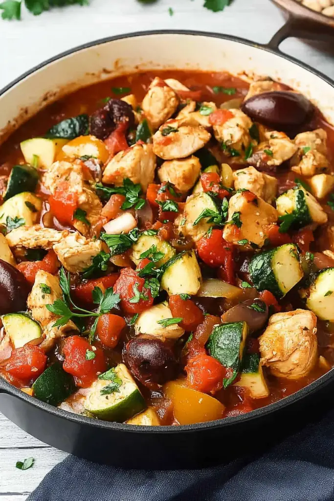 Mediterranean chicken casserole