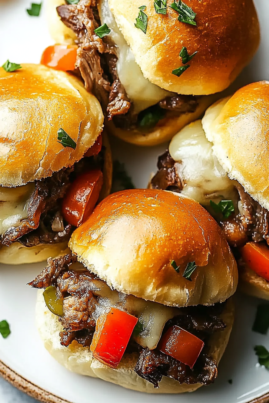 Philly Cheesesteak Sliders