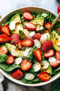 avocado strawberry spinach salad