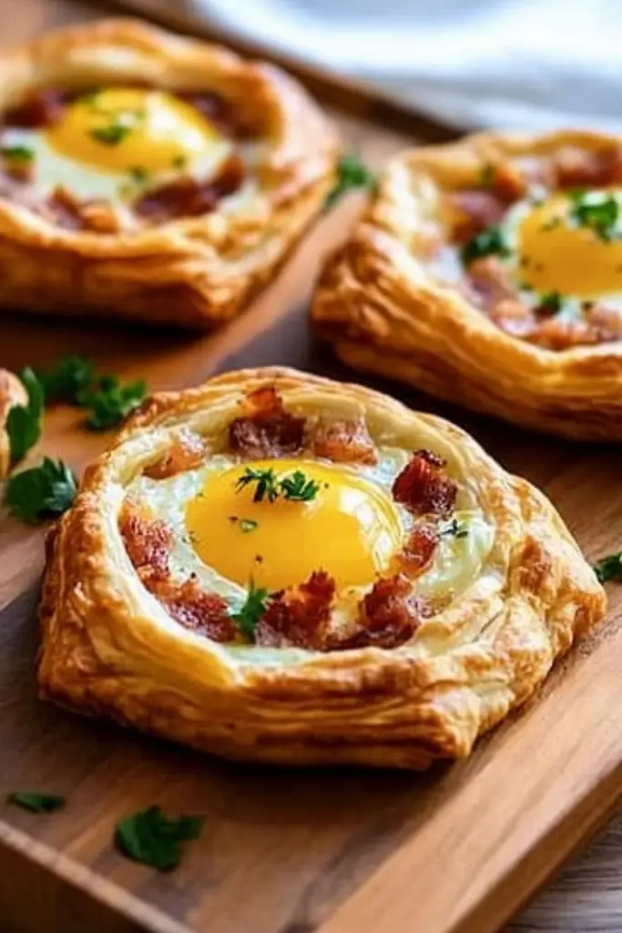 bacon and egg galettes