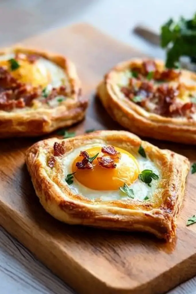 bacon and egg galettes