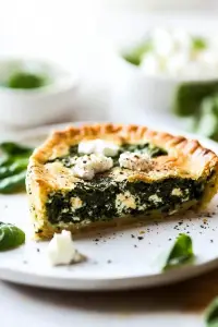 crustless spinach feta pie