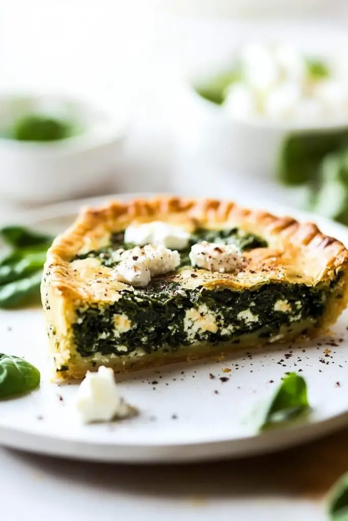 crustless spinach feta pie