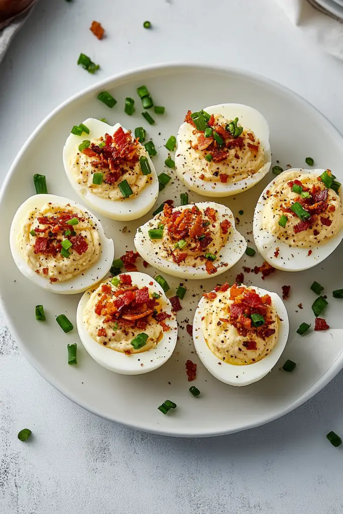 deviled eggs bacon