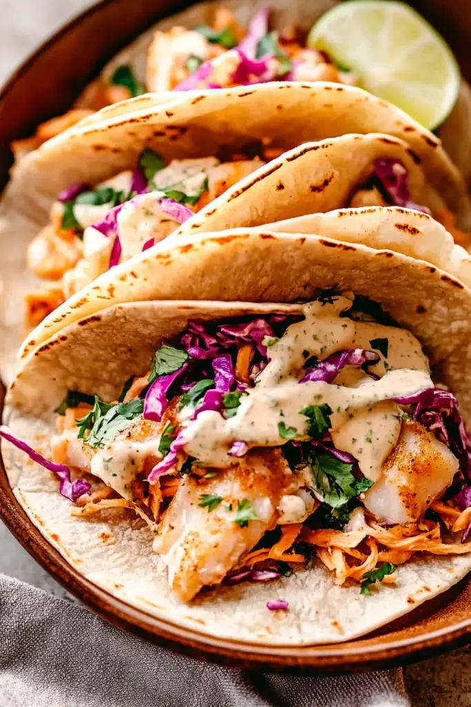 fish tacos creamy lime