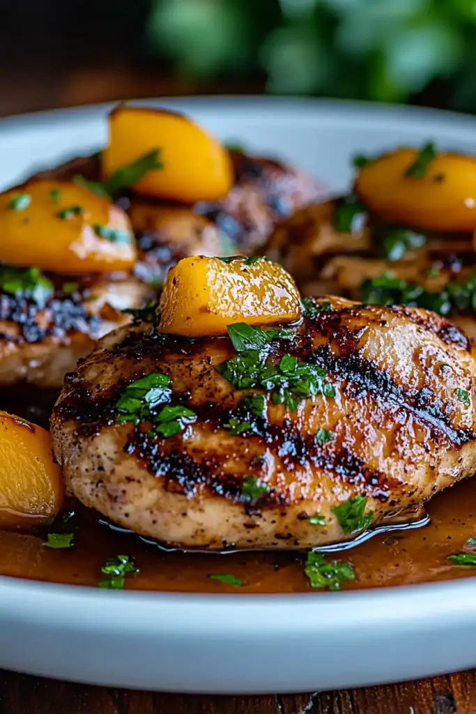 grilled chicken peach