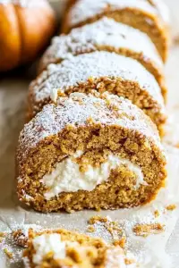 lightened pumpkin roll