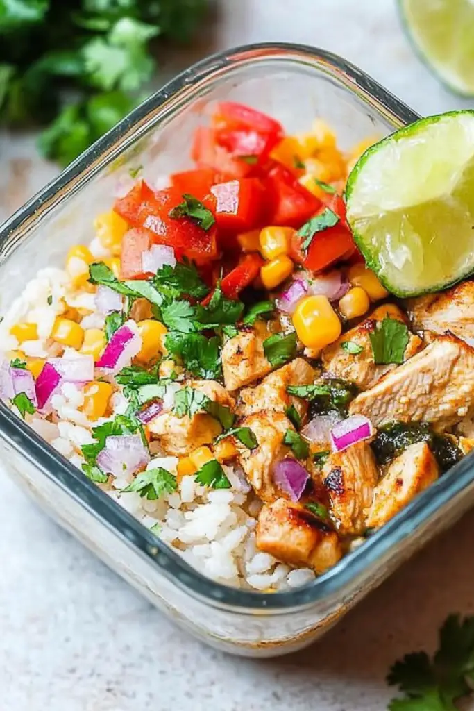 poblano chicken rice bowls