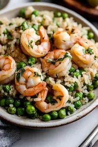 shrimp rice peas