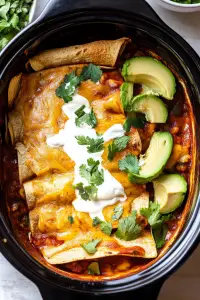 slow cooked enchiladas