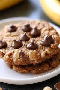 vegan banana peanut butter cookies