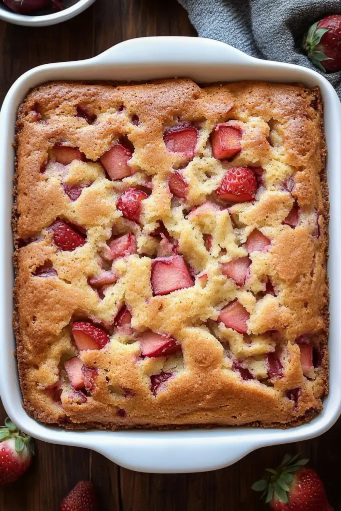 strawberry rhubarb cake