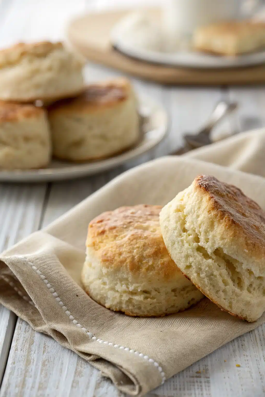 Angel Biscuits slice on plate showing perfect texture and swirl pattern