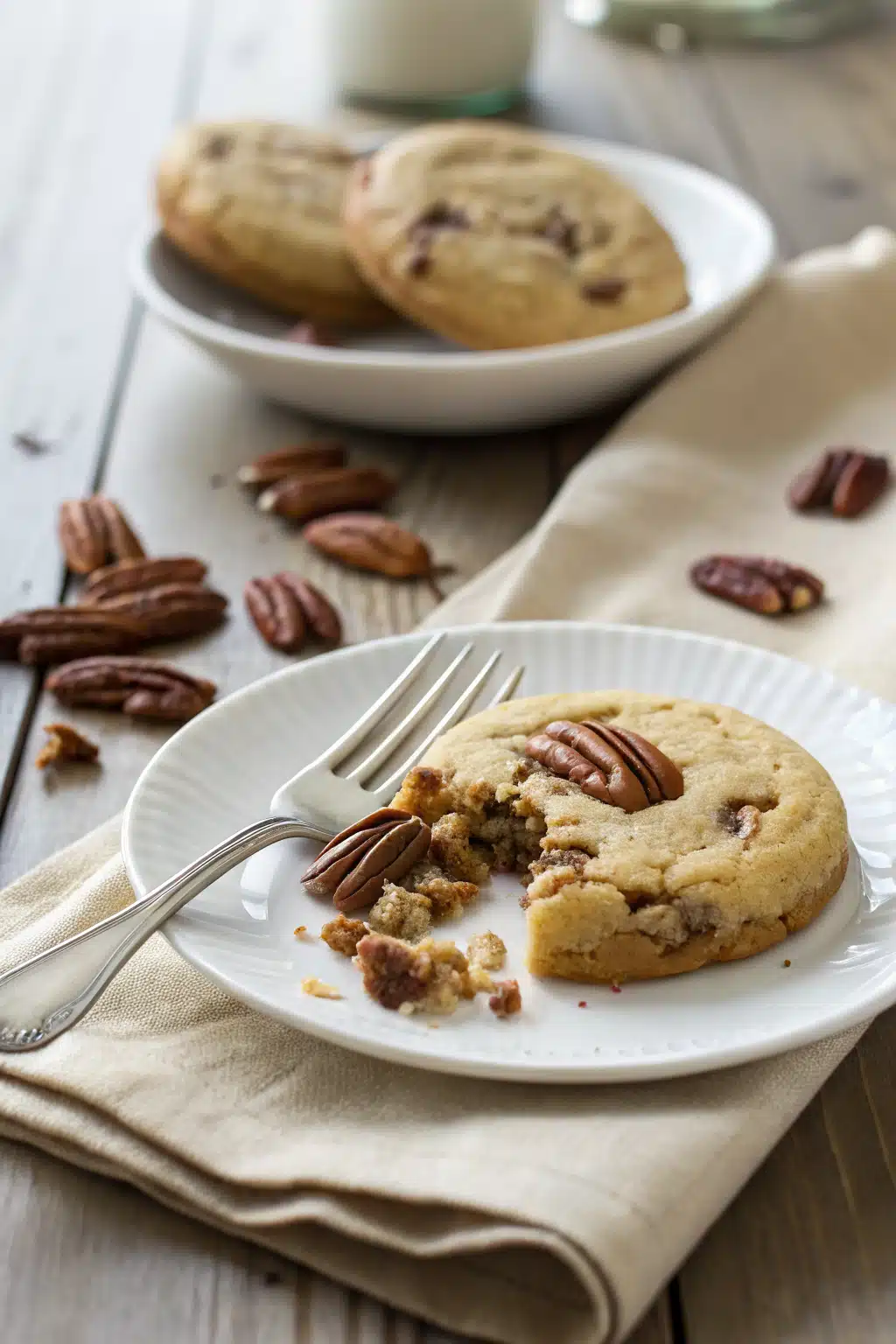 Butter Pecan Cookies ingredients organized and measured on kitchen counter